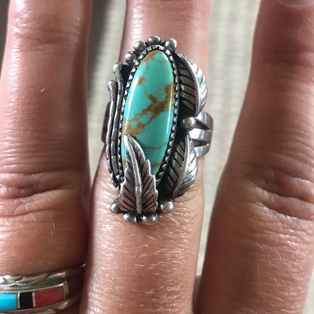Native Sterling Turquoise Ring